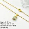 A golden stainless steel icon necklace featuring the Sacred Heart of Jesus and the image of the Virgin Mary, a delicate and exquisite religious pendant necklace Item Picture